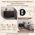 thumbnail image 4 of Giantex Floating Nightstand, Wall Mounted Bedside Table, Small Hanging Side End Table, Black, 4 of 10