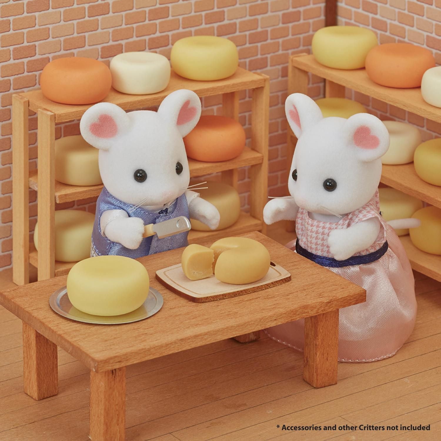 Famille Marshmallow Mouse de Calico Critters, ensemble de 4 poupées figurines à collectionner