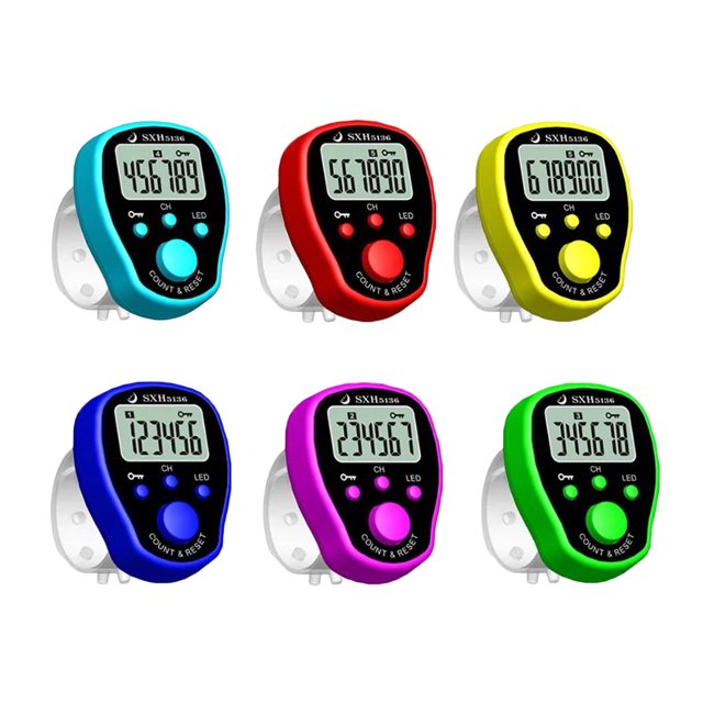 tally counter digital row counter 5 channels display counter ring digit stitch maker electronic row counter