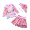 thumbnail image 1 of Baby/Toddler Girls Mermaid Swimsuit Rashguard Set Long Sleeve UPF 50+ ,CM25-12BT Size 4T, 1 of 5
