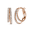Rose Gold, variant on Cate & Chloe Corina 18k White Gold Plated 20mm Hoop Earrings with Swarovski Crystals Gift for Women