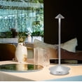 thumbnail image 4 of EGNMCR Desk Lamp Table Lamps Rechargeable, Led Dinning Desk Lamp, Portable Metal Table Light With Stepless Dimming 3 Level Brightness For Home Restaurant Bar Cafe Patio small lamp, 4 of 7