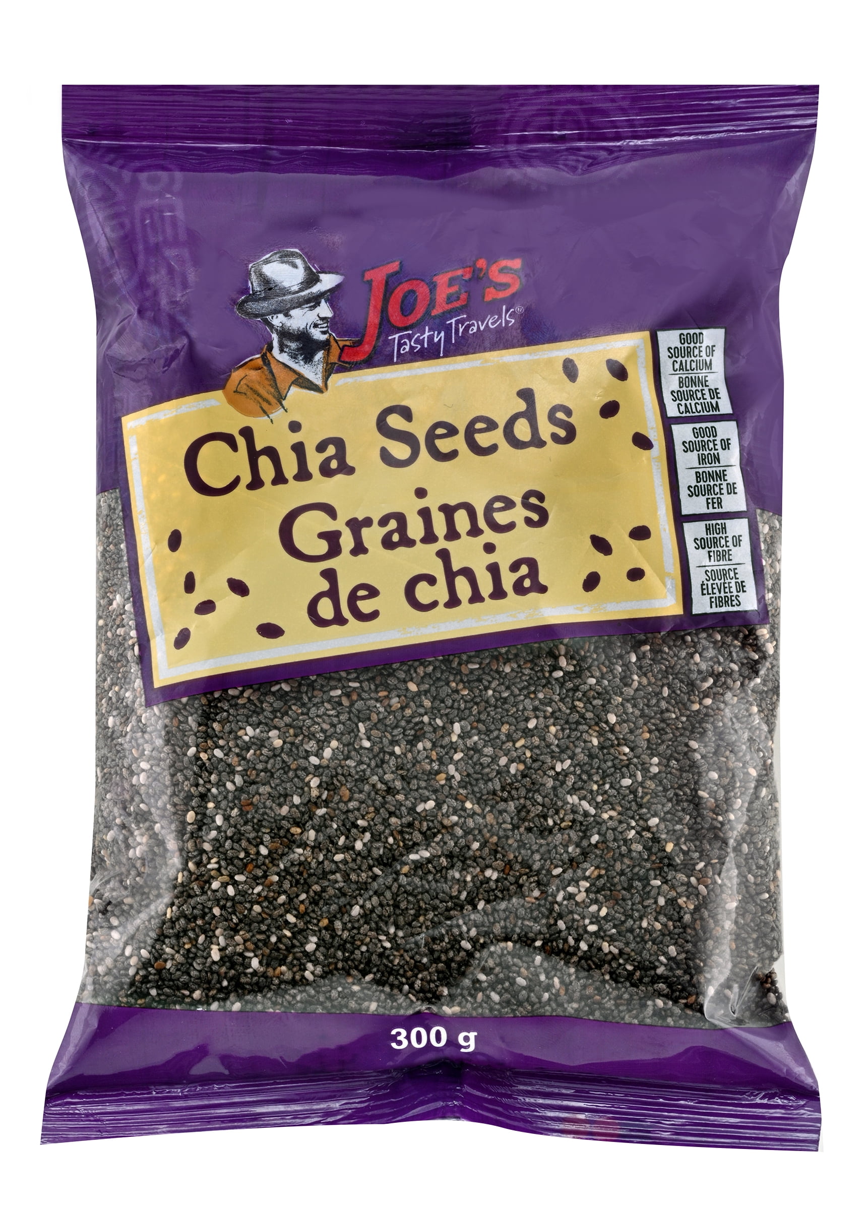 Joe's Tasty Travel Raw Organic Chia Seeds, Superfood Topping, 300 g