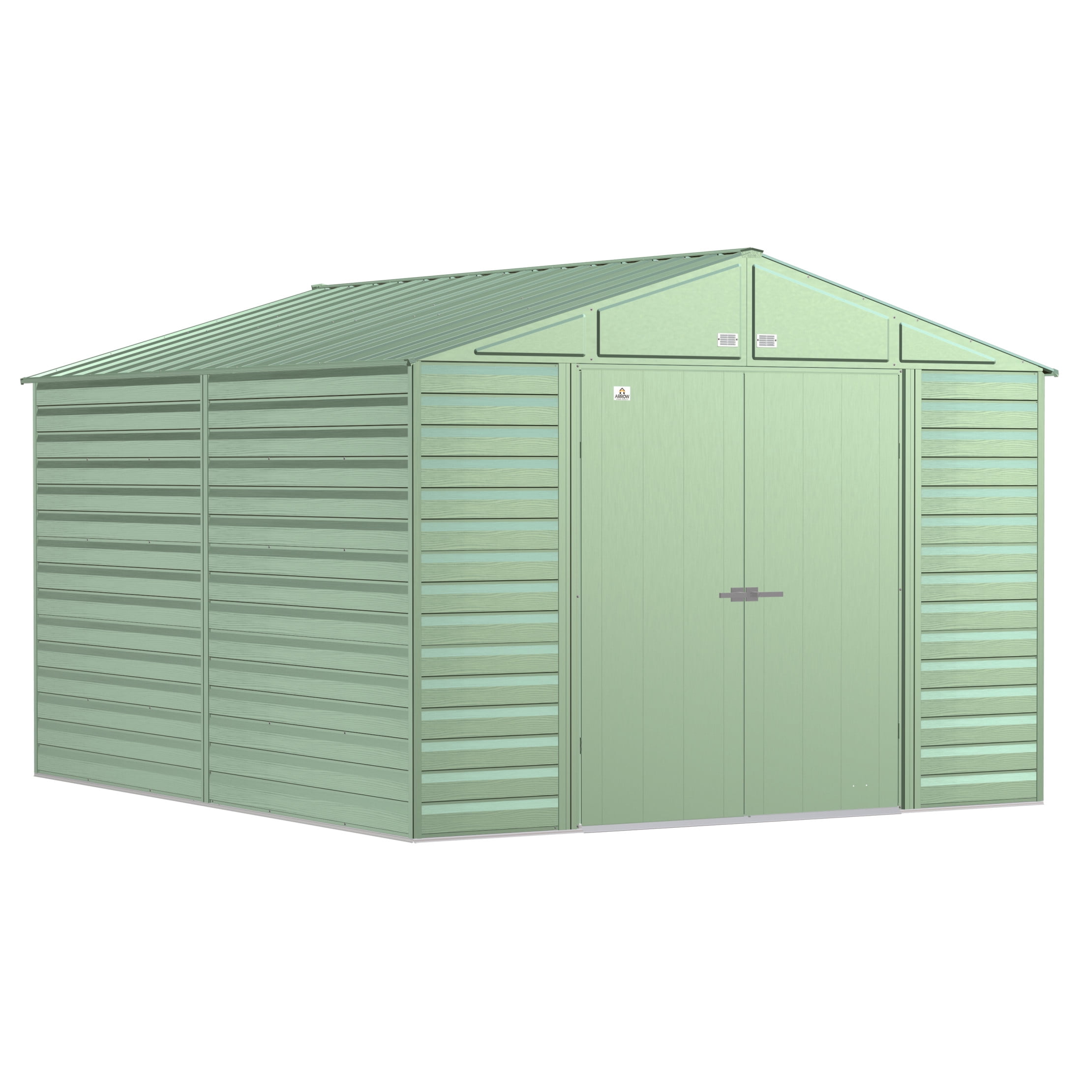 Arrow Select 10 x 12 x 8 ft Sage Green Steel Storage Shed