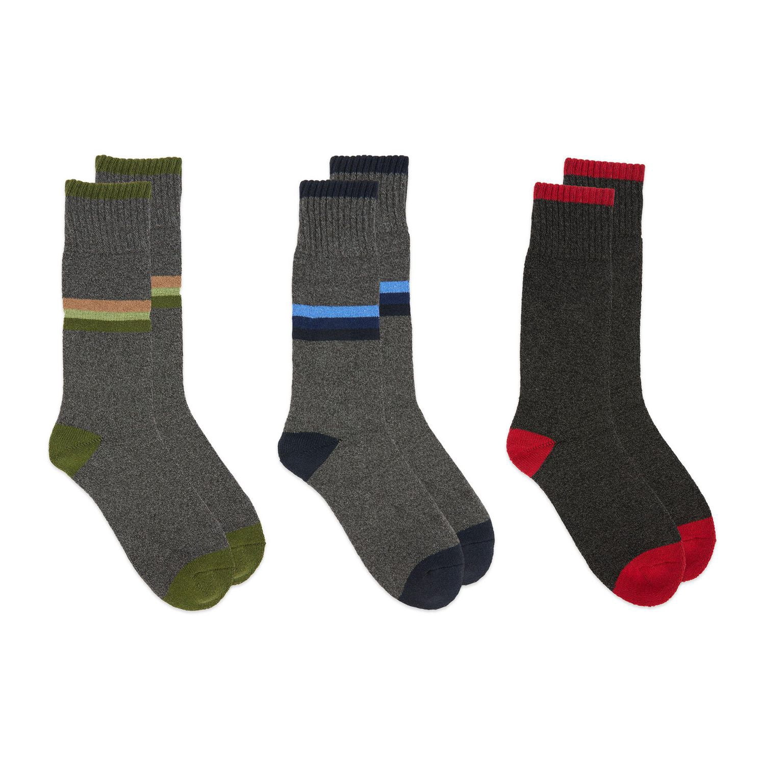 Storm by Cougar Men's 3 Pair Pack Cotton Crew Socks