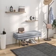 thumbnail image 2 of HOMCOM End of Bed Bench, Upholstered Bedroom Bench with Storage Dark Grey, 2 of 10