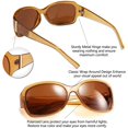 thumbnail image 2 of FEISEDY Classic Oversized Polarized Sunglasses Women Wrap Square Shades B2504, 2 of 6