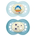 thumbnail image 1 of MAM Night Silicone Pacifier 6+ Months, Glow in the Dark, Assorted Colours, 2 PACK, 1 of 10