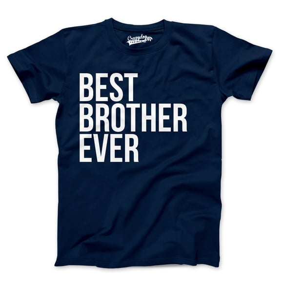 Meilleur Brother de Tous les Temps T-Shirt Drôle Sarcastique Appréciation des Frères et Sœurs Grand Frère Tee (Bleu Marine Chiné) - m