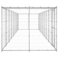 thumbnail image 2 of vidaXL Chenil Extérieur en Acier Galvanisé avec Toit 21,78 M2, 2 of 4