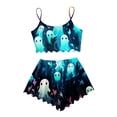 thumbnail image 1 of HNMKIU Womens Pyjamas Cartoon Print Pajama Shorts Set, 1 of 3