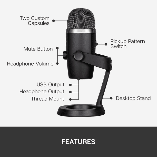 Blue Yeti Nano Premium USB Mic for Recording and Streaming