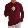 thumbnail image 4 of KIHOUT Men's Long Sleeve Shirts Stripe Texture Plain Button Shirts Casual Collared Regular Basic Shirt WE/L3, 4 of 8