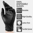 thumbnail image 3 of 100PCS Professional Nitrile Gloves Multi-Purpose Vinyl Gloves Safety Work Gloves Latex Powder Free Gardening Nitrile Gloves for Home Kitchen Outdoor Use 9 Inch, 3 of 8
