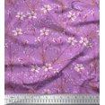 thumbnail image 1 of Soimoi polyester Crepe Fabric Leaves & Azalea Floral Printed Fabric 1 Yard 52 Inch Wide, 1 of 3