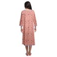 thumbnail image 3 of Moomaya Chemise de Nuit Boutonnée en Coton Imprimé pour Femmes, Robe de Nuit d'Allaitement, 3 of 5