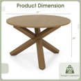 thumbnail image 2 of Costway 47" Round Dining Table with Solid Acacia Wood Legs for 4-6 Person for Kitchen, 2 of 10