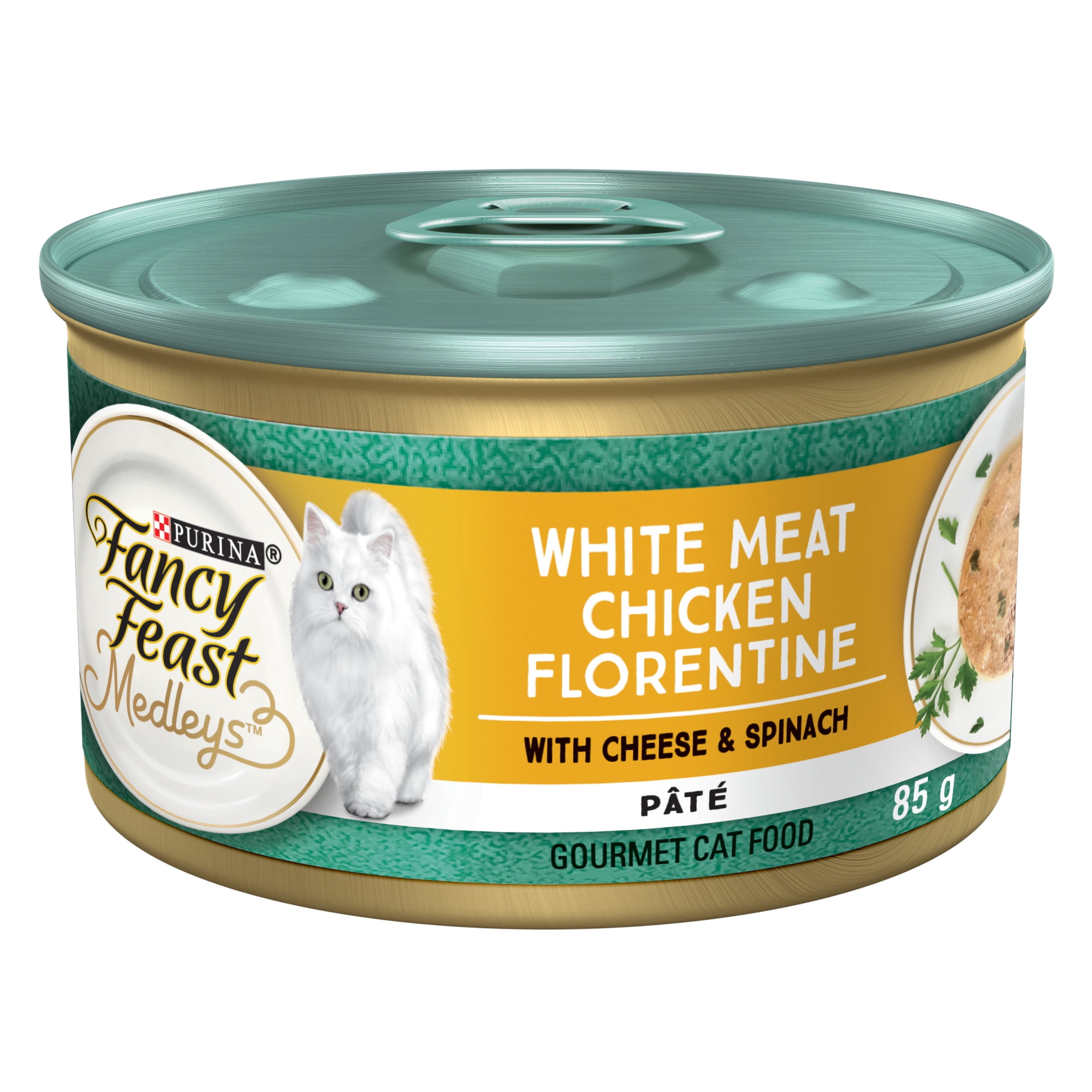 Fancy Feast Medleys White Meat Chicken Florentine Pâté, Wet Cat Food 85 g