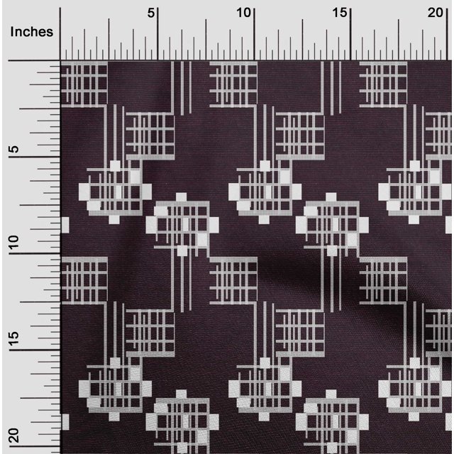 oneOone Silk Tabby Fabric Geometric Kasuri Printed Craft Fabric BTY 42 Inch Wide