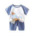 thumbnail image 2 of LSLJS Bébé Garçon d'Été Mignon Imprimé Col Rond Short à Manches Courtes Ensemble Vêtements d'Été Vêtements pour Enfants à la Mode 2024, 2 of 3