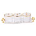 thumbnail image 3 of 3 Pieces Stylish Simple Condiment Canisters Pots Set with Spoon Lid and Base Clear, 3 of 8