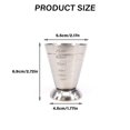 thumbnail image 2 of Oleegame 1PC Glass Bottle Measuring Cup Cocktail Jigger Stainless Steel Graduated Cup For Liquid Or Dry Mini Shot Glass Up To 2.5oz 75ml Silver Silver, 2 of 2