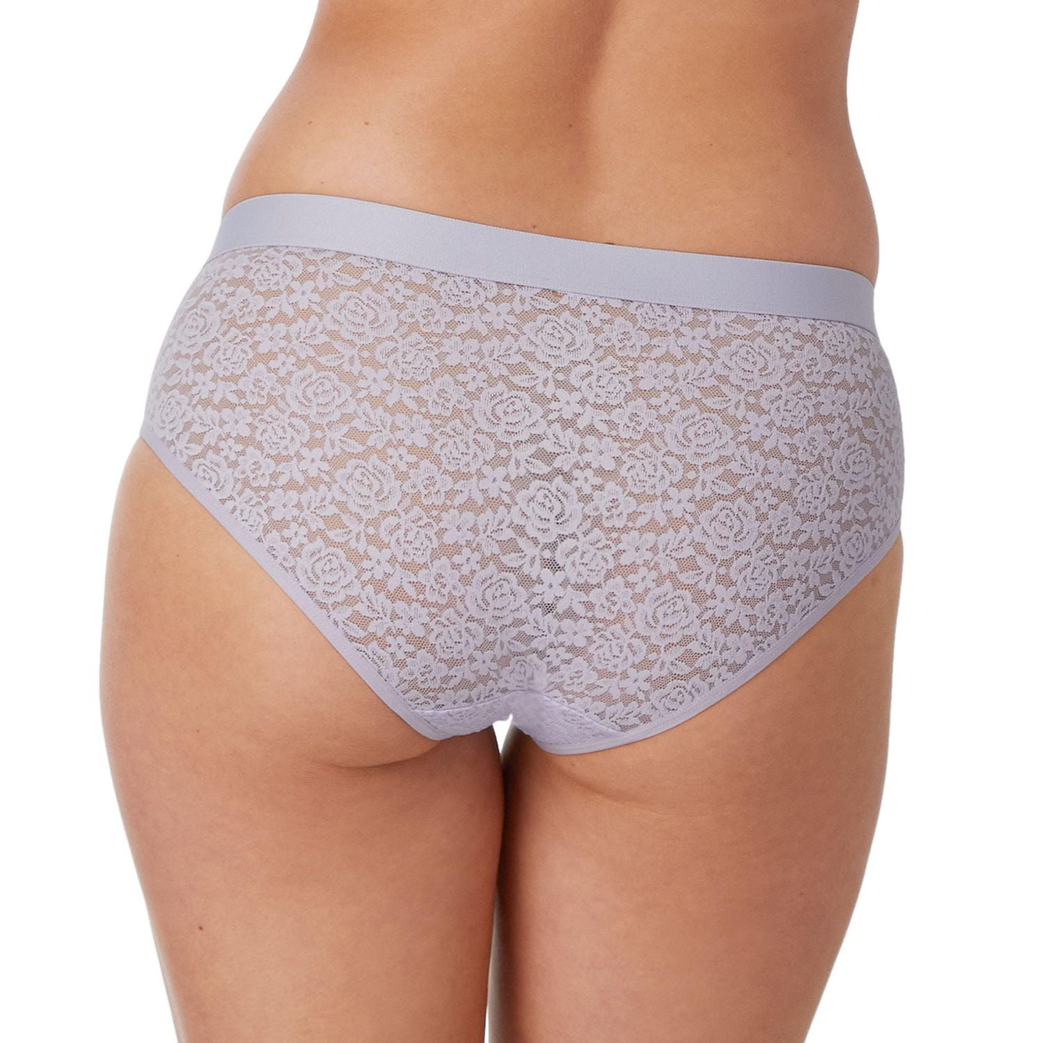 Maidenform Bikini echancra en detelle extensible, Paquet de 2, Couleurs Blue Whimsy et Urban Lilac