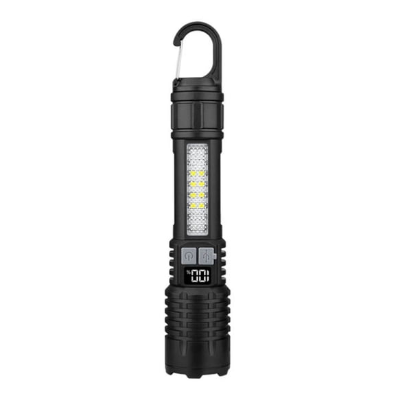 Meitianfacai New Upgraded Rechargeable Digital Display Strong Light Hand Grip Light Multi Functional Outdoor Dedicated Telescopic And Variable Focus Flashlight