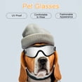 thumbnail image 3 of Dog Goggles, Dog Sunglasses UV Proof Explosion Resistant Comfortable Adjustable Lens Strap  for Cycling Red Lens,Grey Lens,Transparent Lens,Silver Lens, 3 of 7