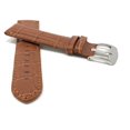 thumbnail image 2 of 18mm Mens' Alligator Style Leather Watch Strap Band, Stainless Steel Buckle, 2 of 7