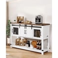 thumbnail image 2 of VEVOR Coffee Bar Cabinet 4-Tier Coffee Bar Table with Barn Doors for Living Room, 2 of 9