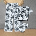 thumbnail image 4 of LYHaoo Girl's 4 Piece Swimsuits Tropical Print Halter Bikini Set Bathing Suits With Mesh Pants Sizes 8-9 Years, 4 of 6
