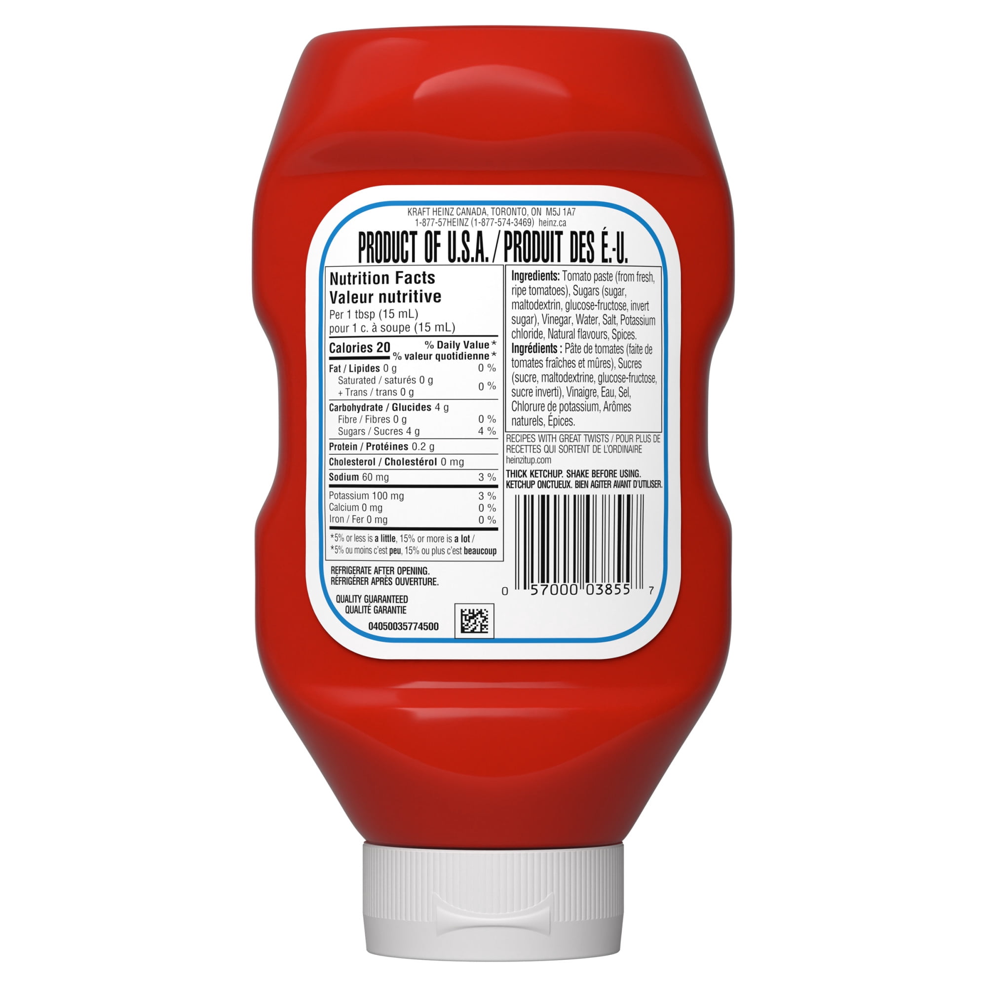 Heinz Tomato Lower Sodium Ketchup, 750 mL Squeeze Bottle