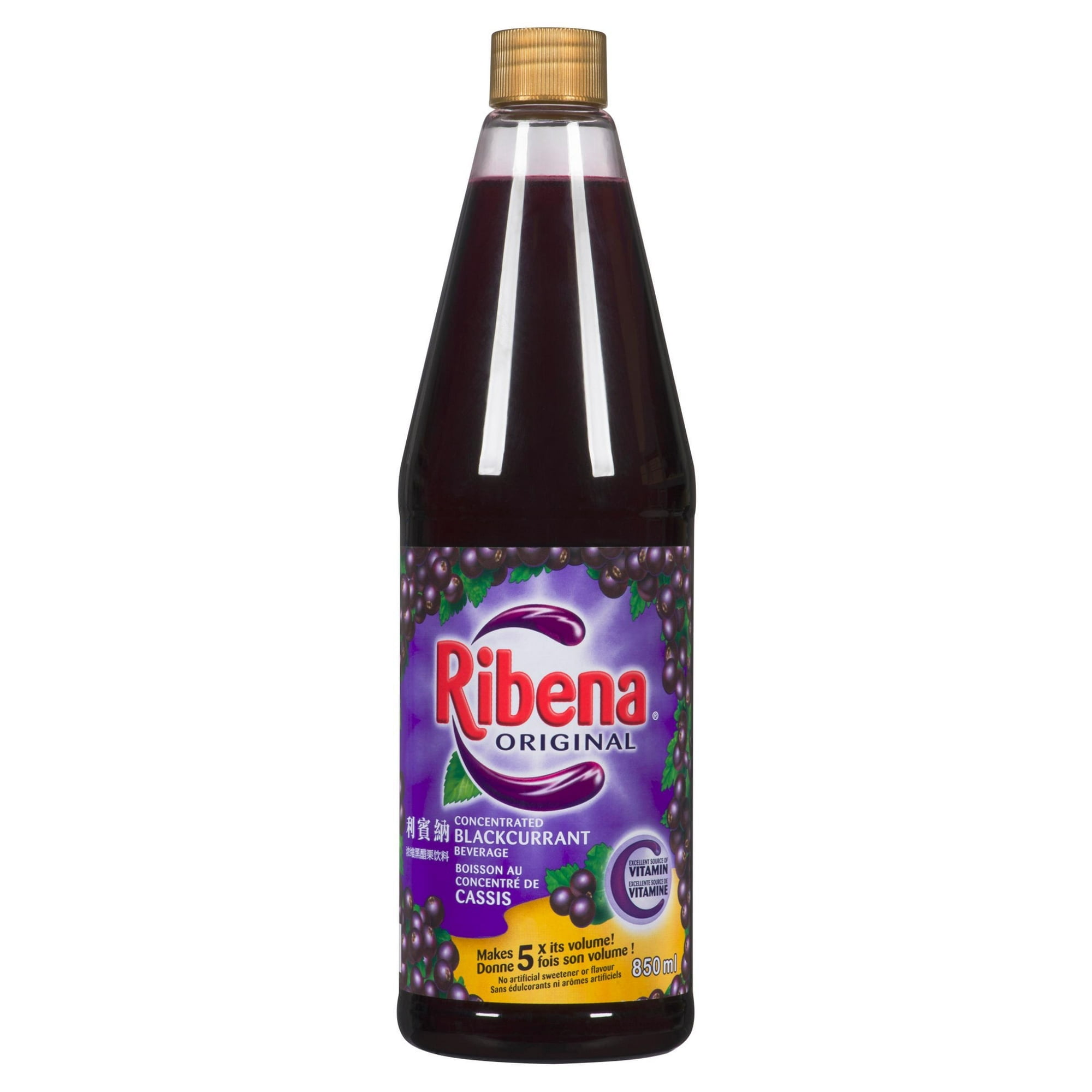 Ribena Boisson Originale au Cassis, 850ml Bouteille