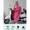 thumbnail image 4 of Agiferg Long Transparent Hommes Femmes Veste à Capuche Imperméable Imperméable Manteau de Pluie, 4 of 7