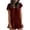 Brown, variant on Women's Pajama Sets Satin Ruffle Camisole 2 Piece Pjs Sets Sleepwear Hot Pink L