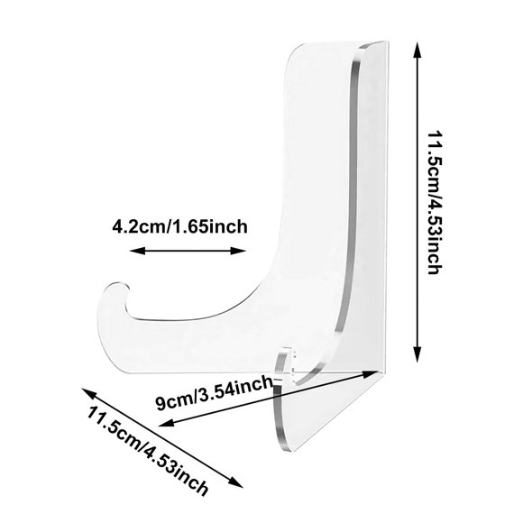 JJKBVCLO 5 Pack Acrylic Display Stand Plate Stand For Display Clear Easel Stand Display Holder For Card Frame Picture Magazine Book Phone