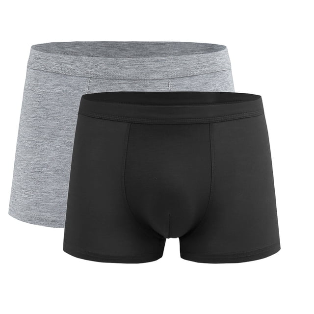 Jamicy Men's Panties Gift for Men Men's Underwear Boxer Briefs 2 Pack Basic Solid Color Soft Comfortable Breathable High Elasticity