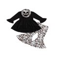 thumbnail image 1 of MesaSe Toddler Baby Girls Spring Princess Flare Pants Set O-Neck Ruffles Tops + Bell Bottom Pants Headband, 1 of 6
