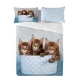 thumbnail image 1 of Gouchee Design Maine Coon Cats Queen Duvet Cover Set, 1 of 1