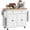 White, variant on HOMCOM Modern Rolling Kitchen Island Cart with Drawers, Cream White