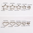 thumbnail image 2 of Moulds Star Hearts Flowers Cookie Cutters Set in Stainless Steel for Baking and Kitchen Use, 2 of 4