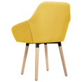 thumbnail image 3 of vidaXL Dining Chairs 2 pcs Yellow Fabric, 3 of 4