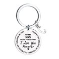 thumbnail image 3 of Creative DIY To My Son Stainless Steel Last Name 26 Letter Keychain 2.5x2.5cm, 3 of 8