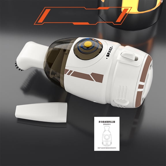Birdeem Aspirateur de Bureau Électrique à Chargement Usb avec Veilleuse, Nettoyeur de Bureau Portatif, Mini Clavier en Caoutchouc