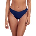 thumbnail image 4 of Ocean Blues Women's High Leg Bikini Bottom Mid Rise Swim Bottom Cheeky Navy Blue Bathing Suit Bottom, Size S, 4 of 7