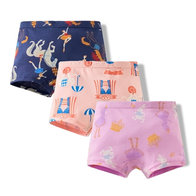 Girls 3Pc Toddler Kids Cartoon Rainbow Shorts Underwear Clothes