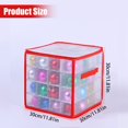 thumbnail image 3 of Christmas decor Christmas Ornament Storage Box Christmas Tree Ornament Organizer Hard Plastic Storage Container with Dividers Design Case for Seasons Christmas Ornaments, 3 of 9