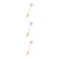 thumbnail image 1 of Transemion 1/2/3/5 Cartoon Adorable Restaurant Hotel Tableware Portable Washable Stainless Steel Stirring Mixing Dinnerware Cake Flatware Candy Fork Pink 3PCS, 1 of 6