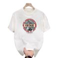 thumbnail image 1 of T-Shirt Décontracté d'Été Blanc Imprimé Hommes Femmes Extérieur Respirant Coton Chemise Ronde, 1 of 1